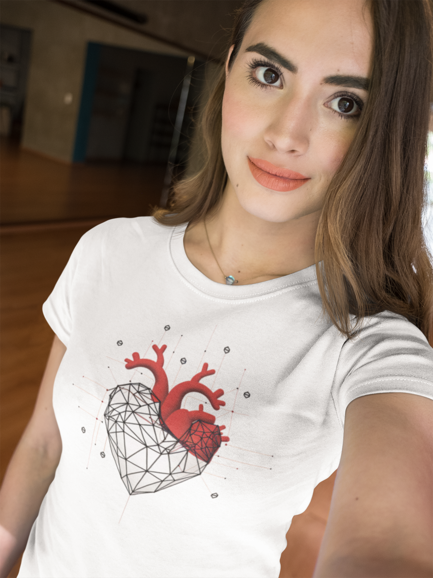 Hearts collection: Line Art Heart Triangular Design