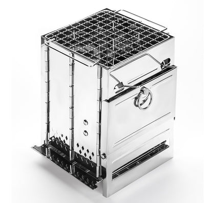 Stainless Steel Firewood Stove Camping Portable Folding