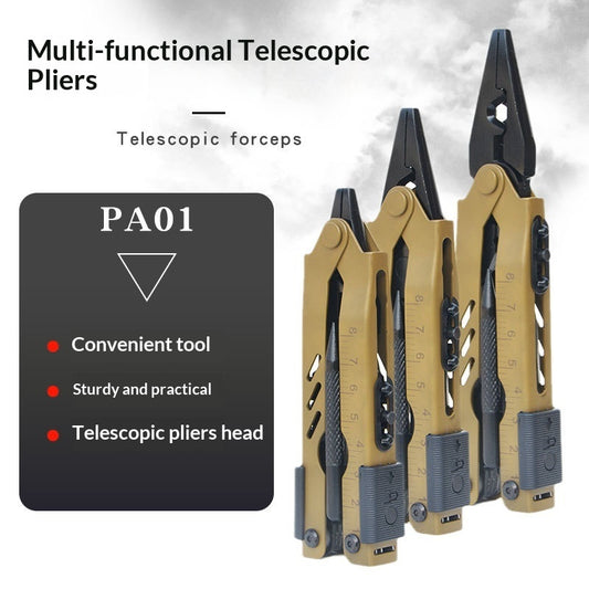 Multi-Functional Telescopic Pliers Outdoor Emergency Portable Needle-Nose Plier Set