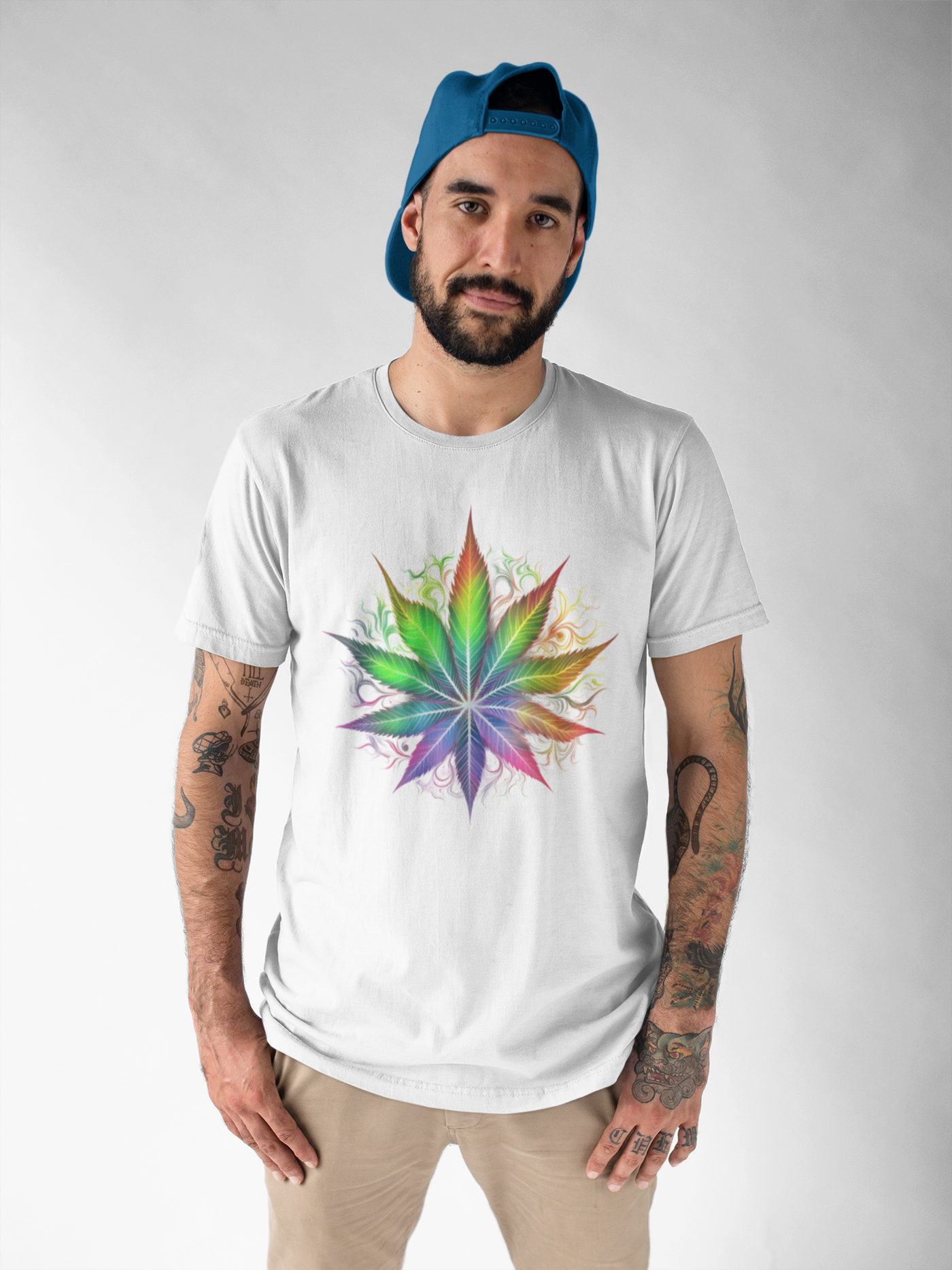 Cannabis art collection: Colorful cannabis leaf