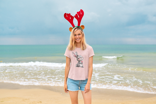 Love Rabbit and Heart T-shirt Design