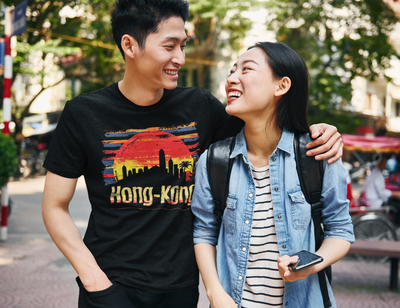 Hong Kong Skyline T-shirt – Iconic Tourist Destination Souvenir Tee