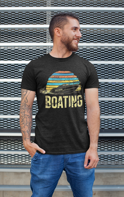 "Speed Boating Nautical T-Shirt - High-Speed Marine Adventure Design"