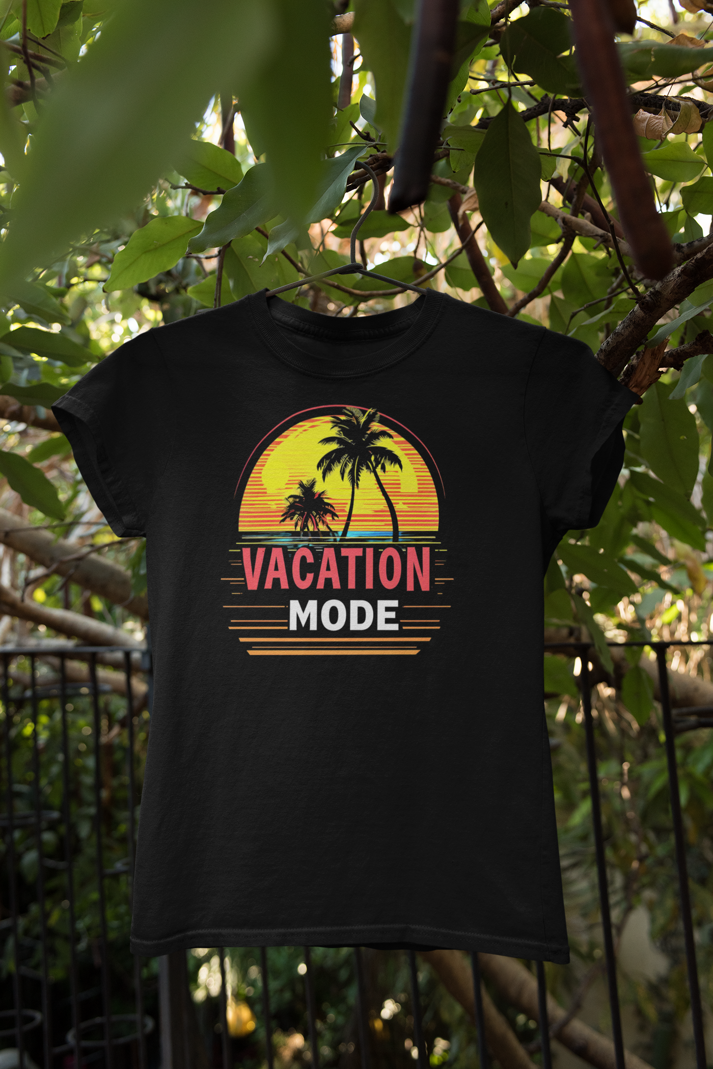 Sunset Palms Vacation Mode T-Shirt Design