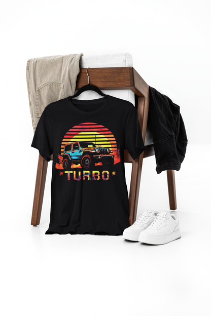 "Old Timer 4x4 Turbo Adventures T-Shirt – Vintage Muscle with Turbo Power"