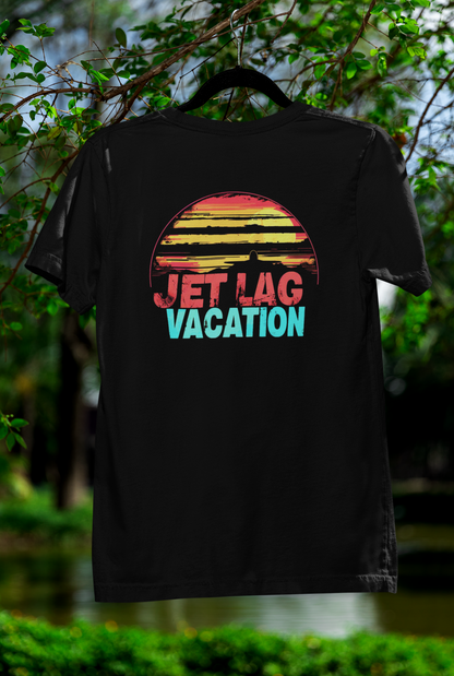 "Jet Lag Vacation T-Shirt - Travel Humor, Fun Vacation Graphic Tee"