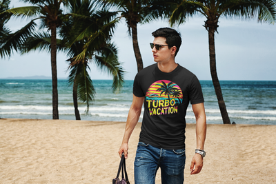 TURBO Vacation T-Shirt – Bold Retro Graphic Tee for Adventure Seekers