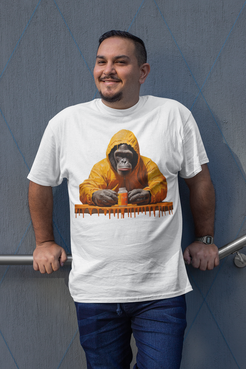 Apes designs collection: Yellow hazmat suit gorilla