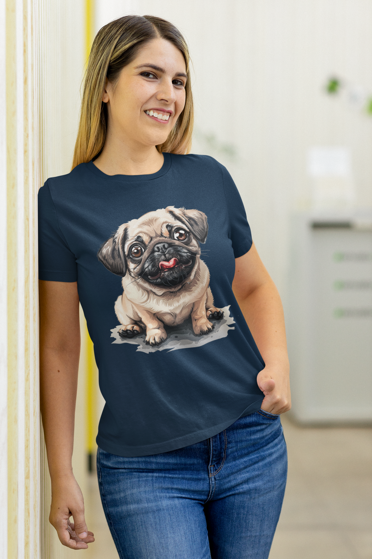 Funny Pug T-shirt design