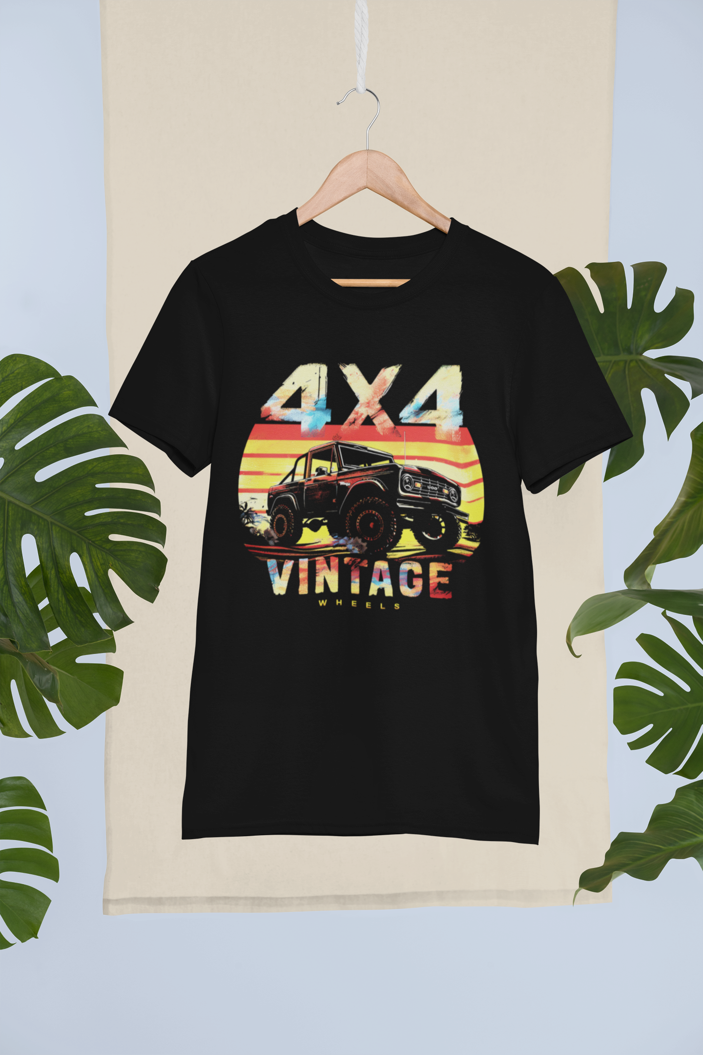 "4x4 Vintage Car Adventures T-Shirt – Classic Style Meets Off-Road Power"