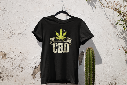 CBD Cannabis Leaf | 420 Adult T-Shirt | Unisex Hemp Lover's Tee