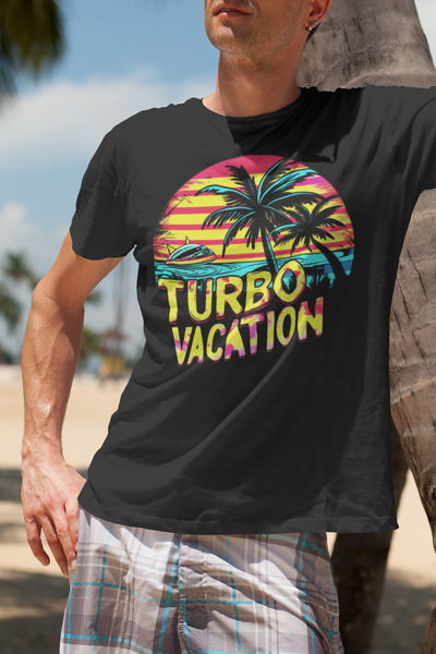 TURBO Vacation T-Shirt – Bold Retro Graphic Tee for Adventure Seekers