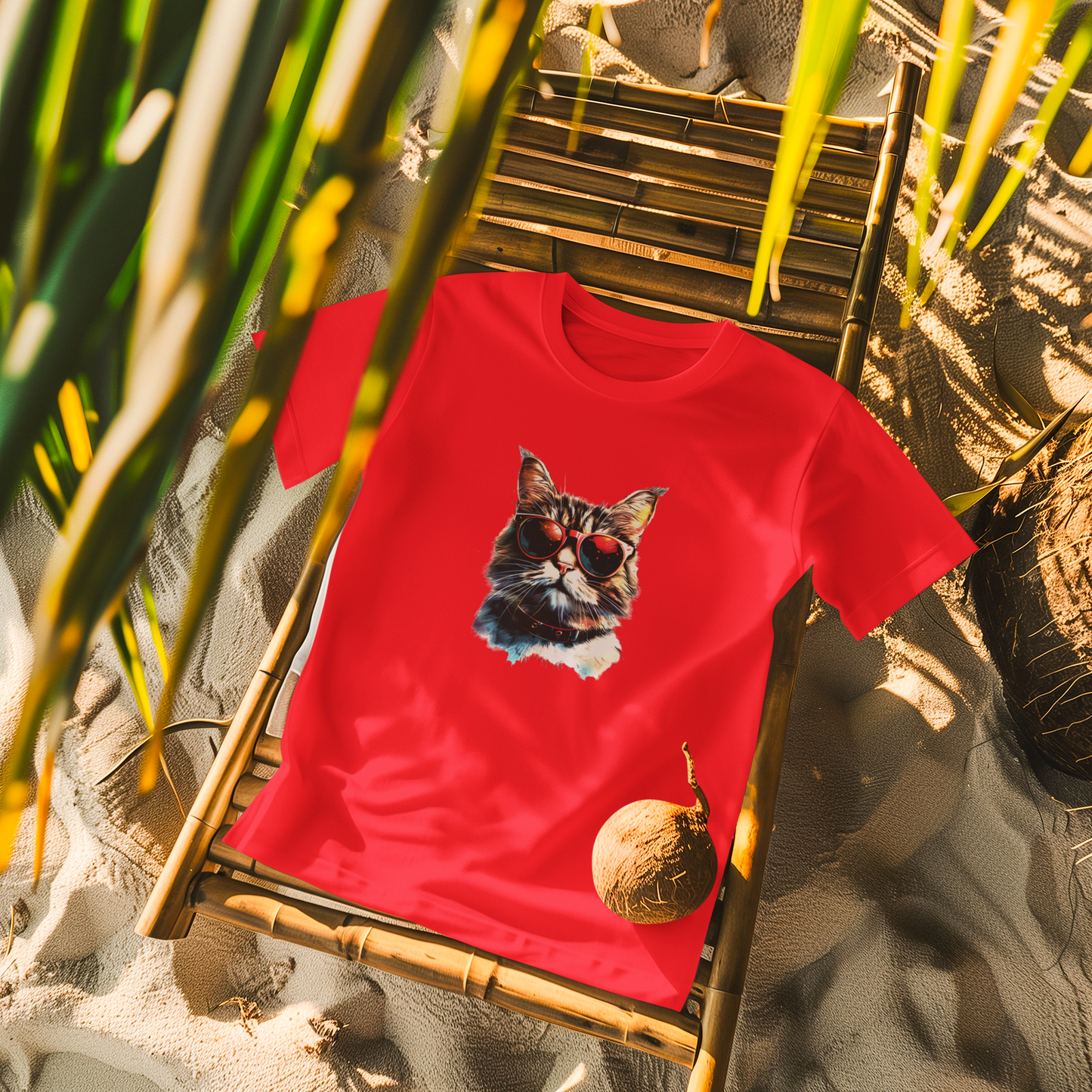 Cool cat in sunglasses t-shirt design