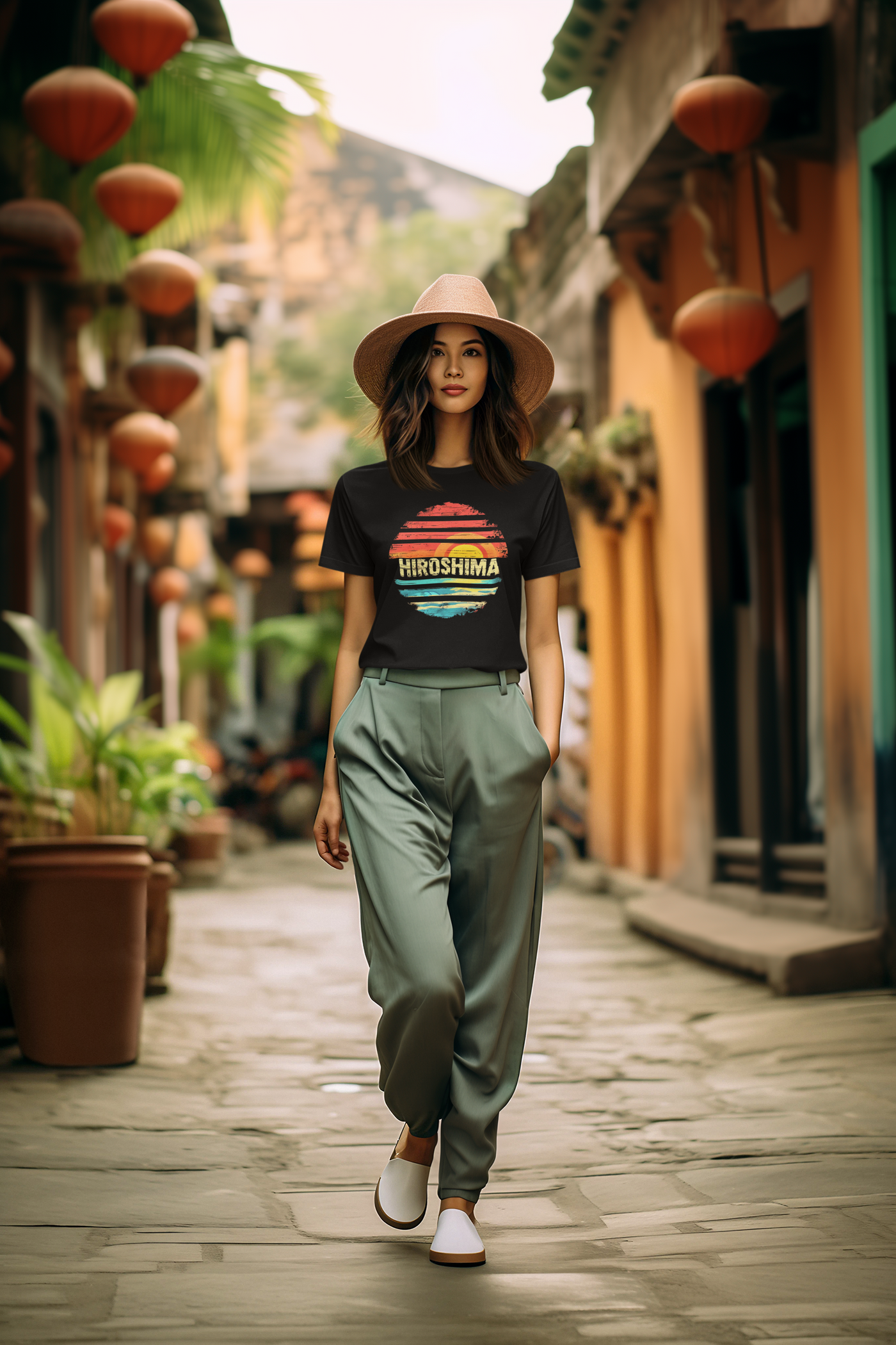 Hiroshima Sunset T-Shirt – Experience the Tranquility of Japan’s Historic City!