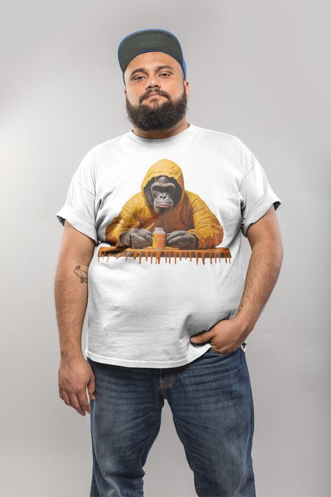 Apes designs collection: Yellow hazmat suit gorilla