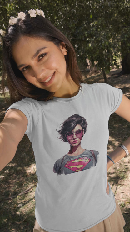 Blonde ambition collection: Anti blonde super girl in pink sunglasses