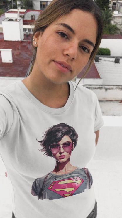 Blonde ambition collection: Anti blonde super girl in pink sunglasses