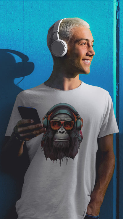 Apes design collection: Funky Gorilla in headphones