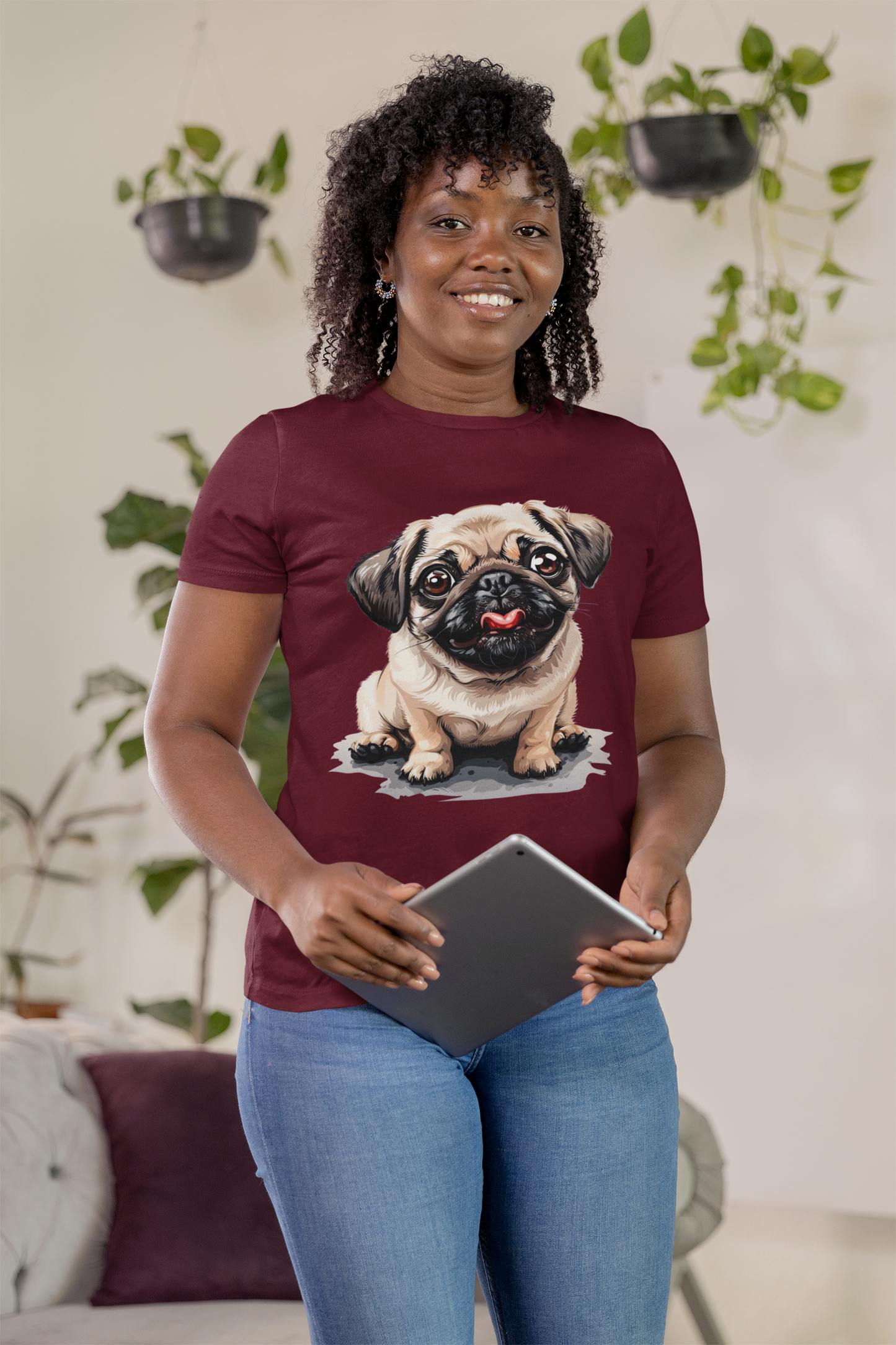 Funny Pug T-shirt design