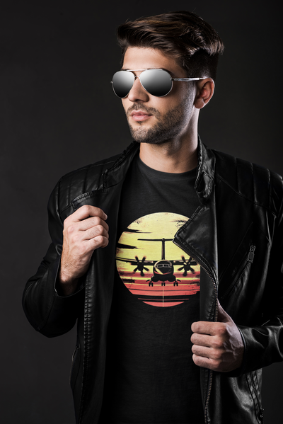 ATR-72 Turboprop Sunset Graphic T-Shirt – Aviation Art | Premium Cotton Tee