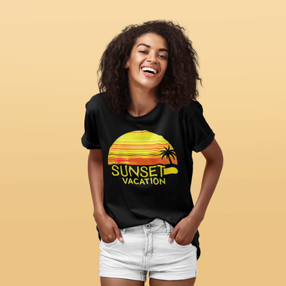 Bright Contrast Sunset T-Shirt – Vibrant Color Graphic Tee for Bold Style! Designer's choice!