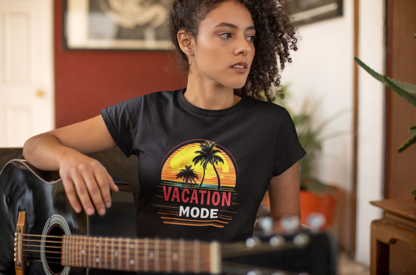 Sunset Palms Vacation Mode T-Shirt Design