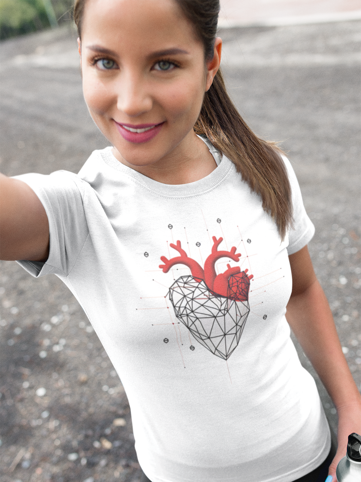 Hearts collection: Line Art Heart Triangular Design