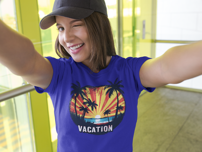 Sunset Palms Vacation T-Shirt – Retro Tropical Vibes for Your Getaway