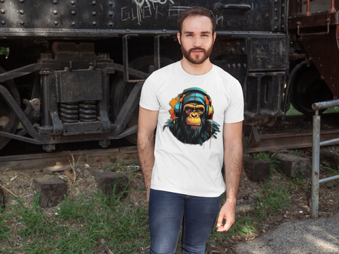 Apes design collection: Groovy gorilla in headphones