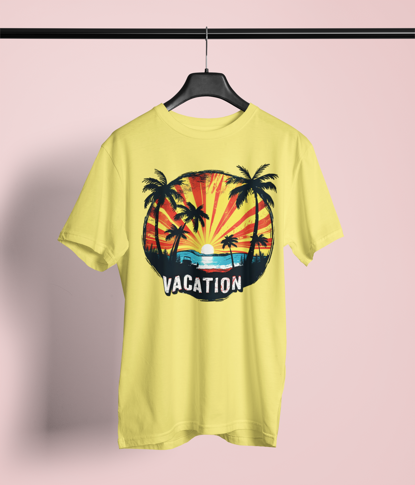 Sunset Palms Vacation T-Shirt – Retro Tropical Vibes for Your Getaway