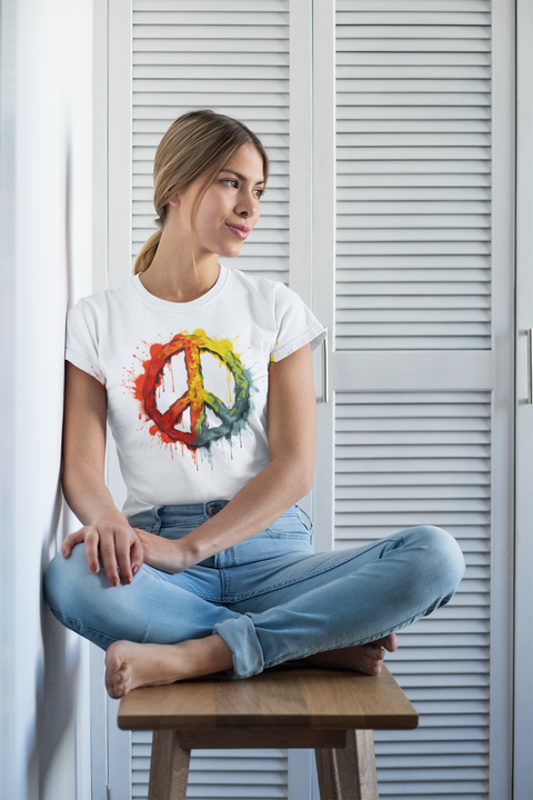SAY NO TO WAR COLLECTION: Peace and love sign in color