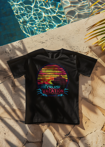 "Sunset Cruise Vacation T-Shirt - Nautical Adventure, Beach Getaway Tee"