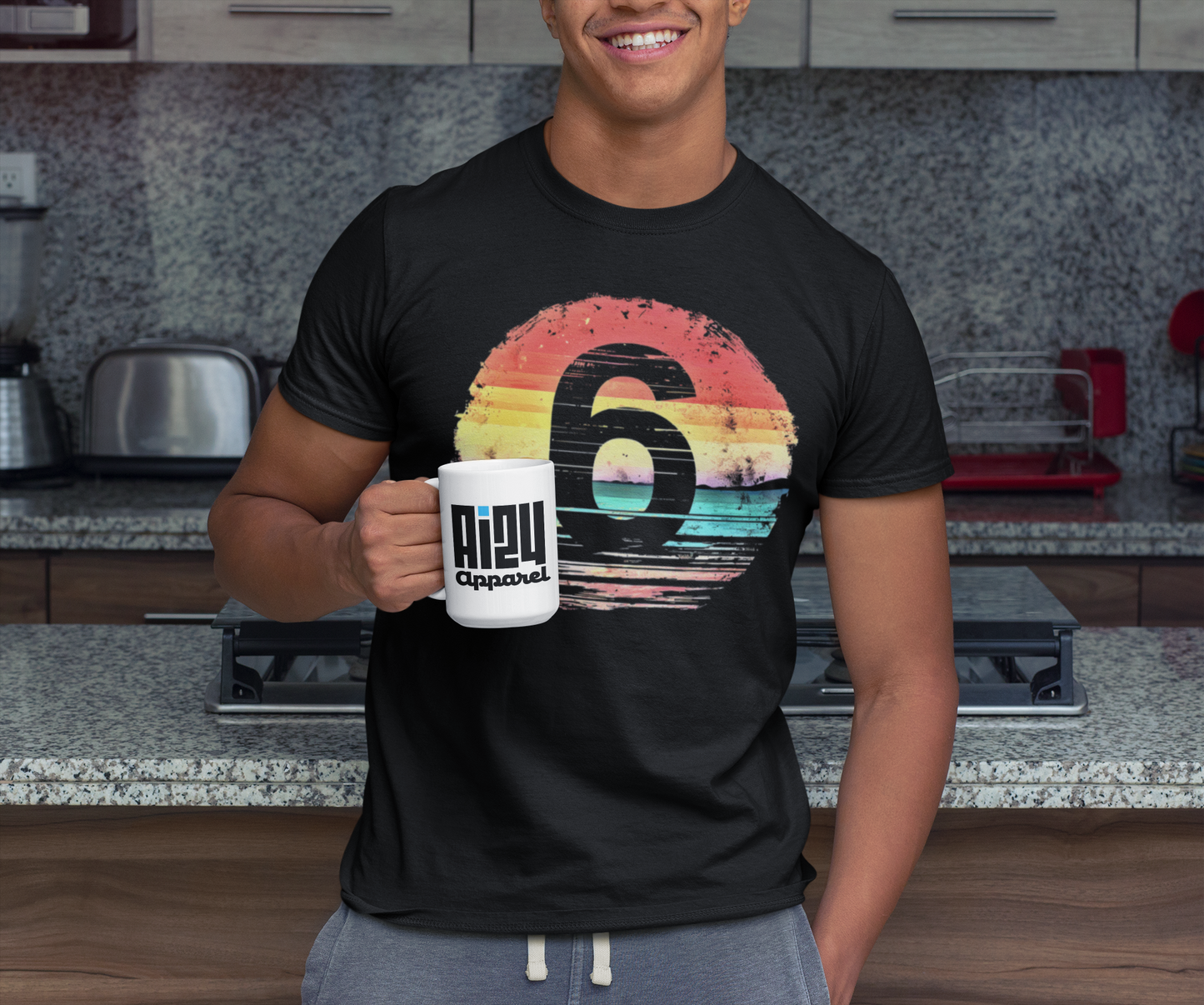 "Number 6 Graphic T-Shirt – Premium Cotton, Stylish & Comfortable Casual Wear for All"