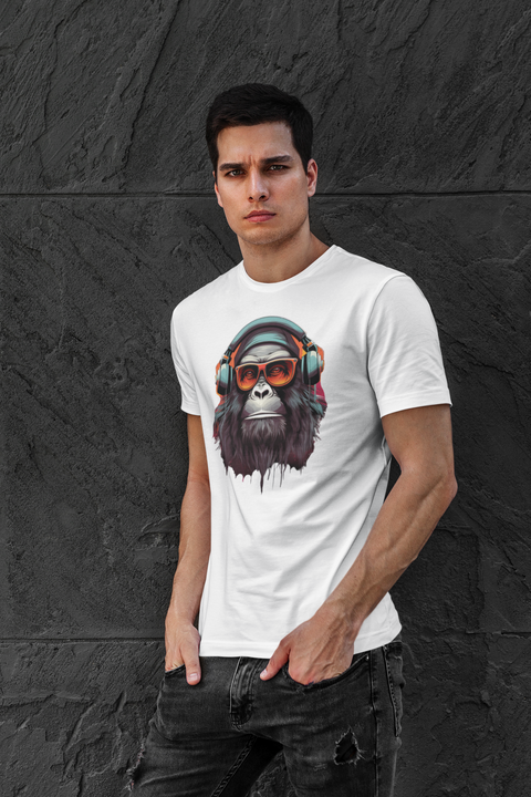 Apes design collection: Funky Gorilla in headphones