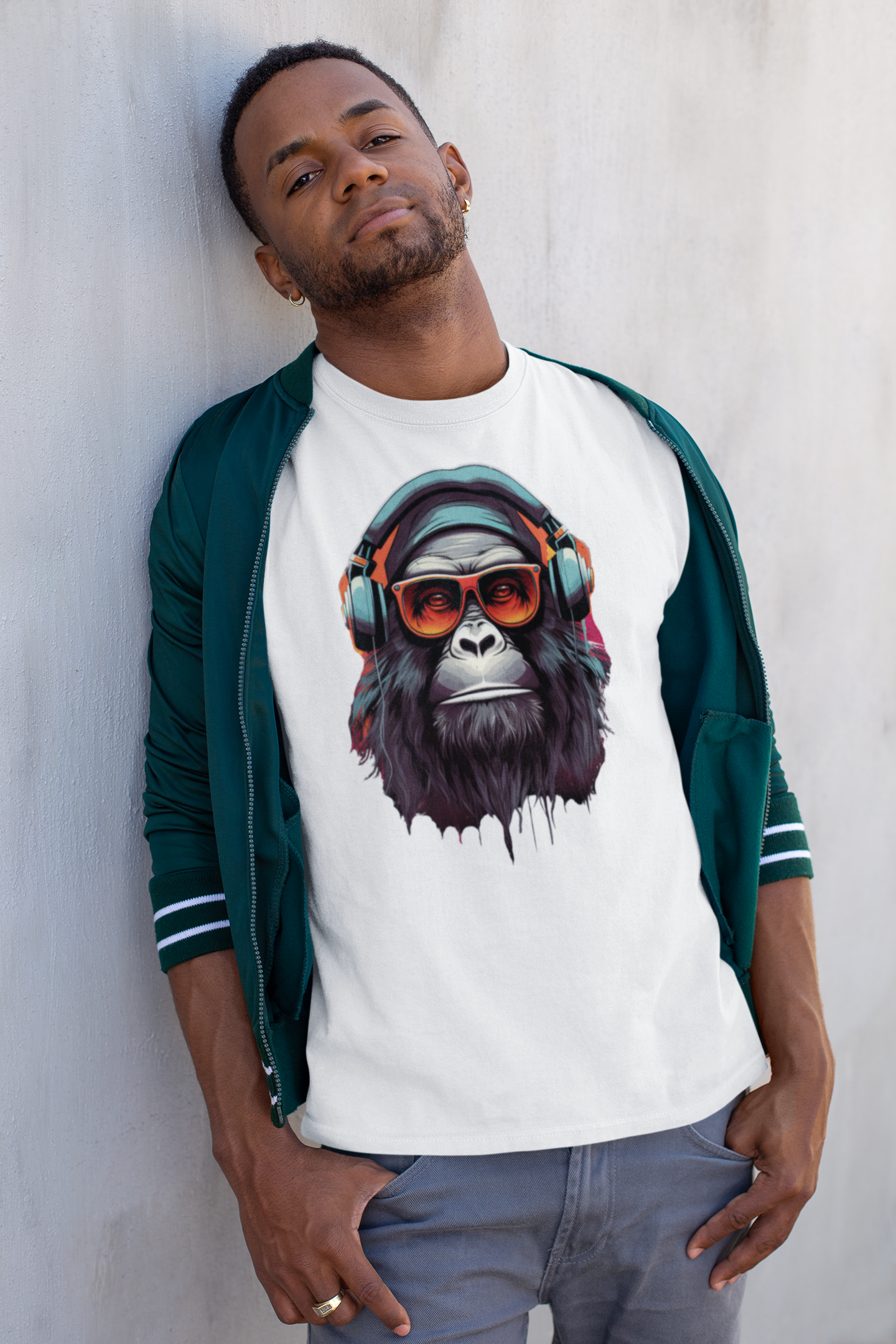 Apes design collection: Funky Gorilla in headphones