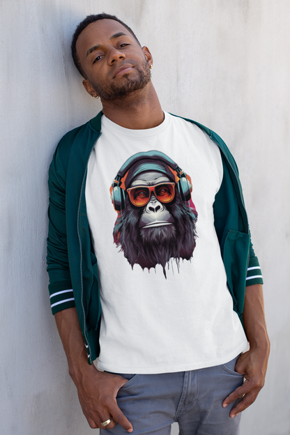 Apes design collection: Funky Gorilla in headphones