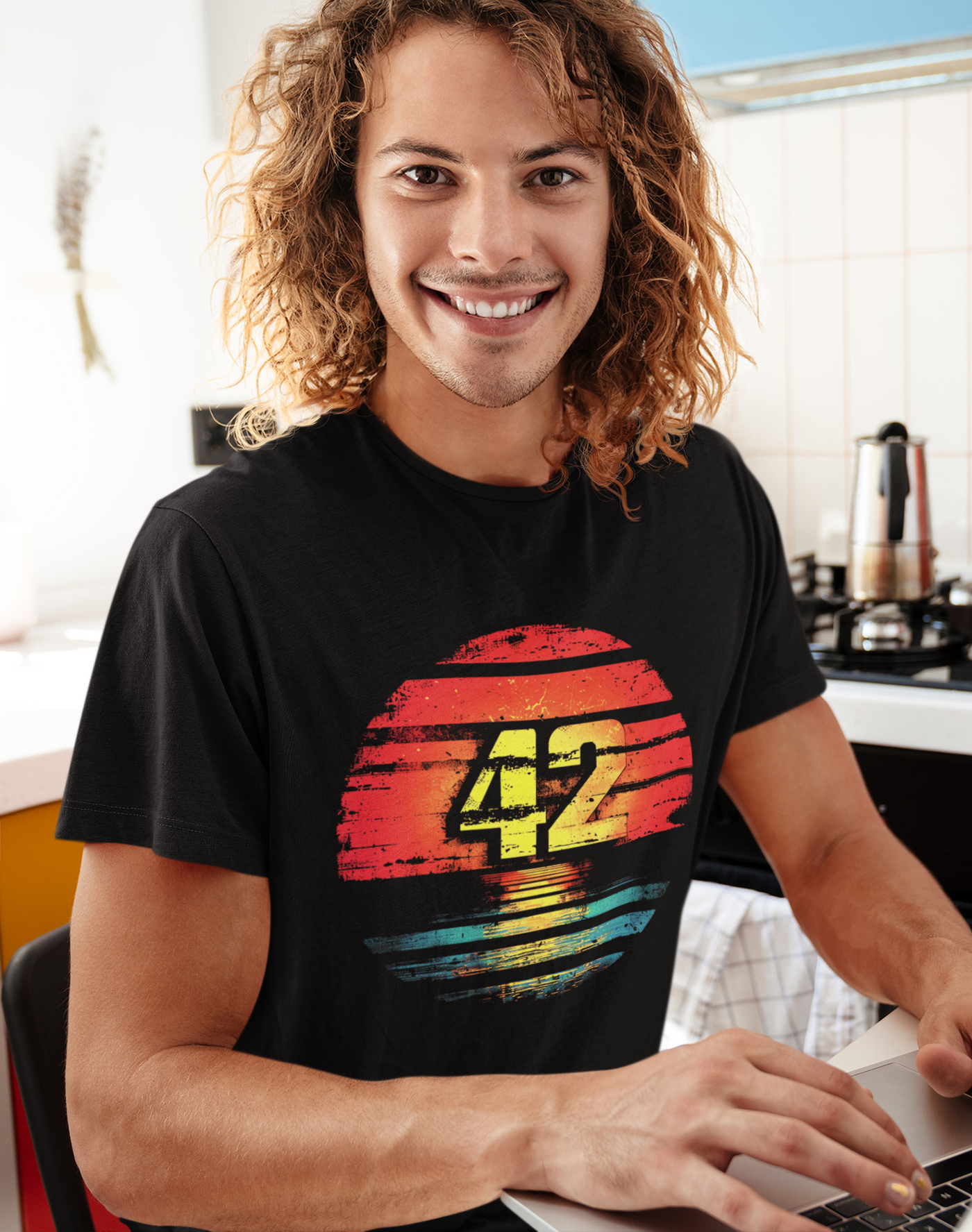 Number 42 Sunset T-Shirt | Iconic Graphic Tee for Fans of the Legendary Number