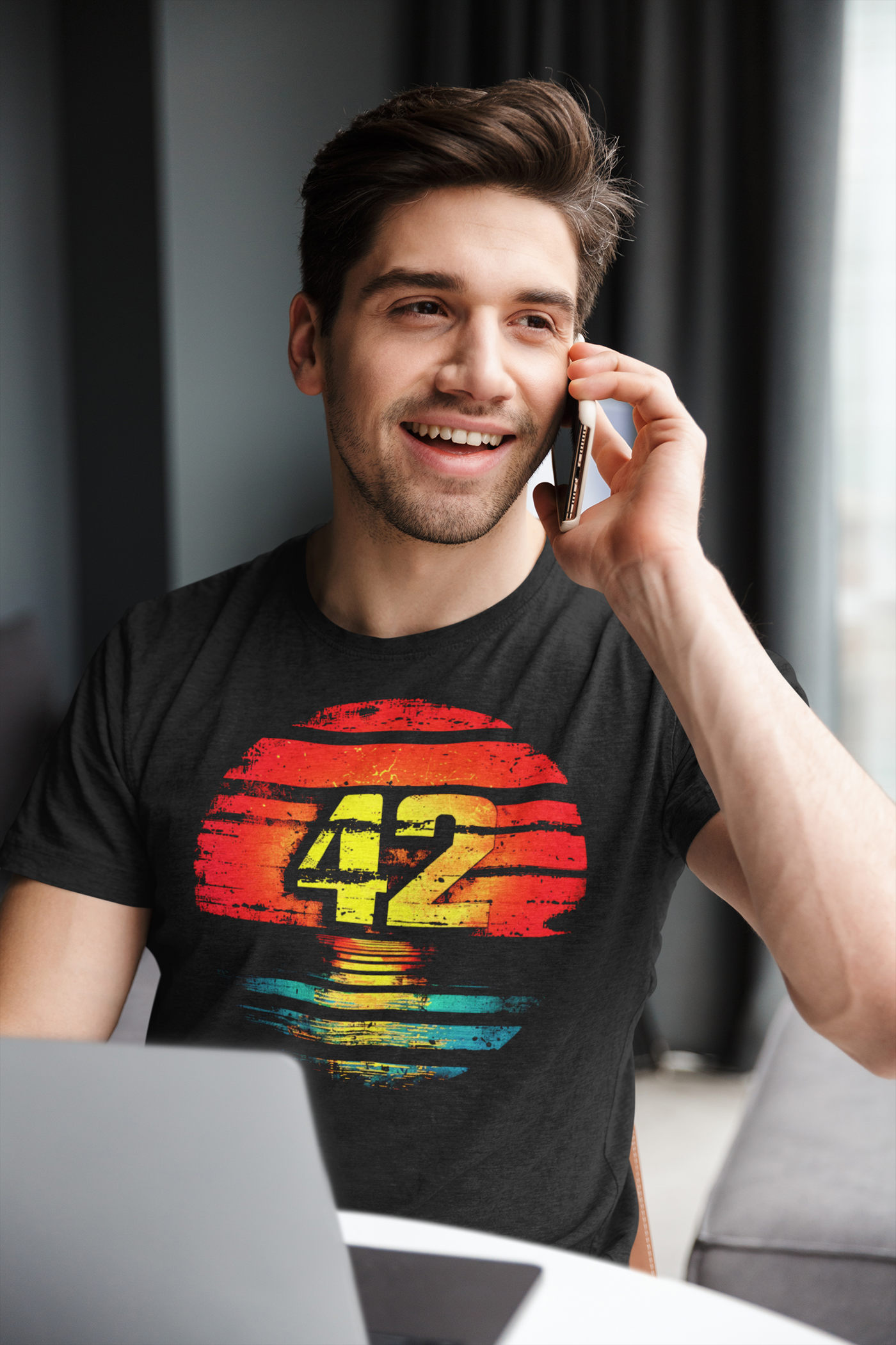 Number 42 Sunset T-Shirt | Iconic Graphic Tee for Fans of the Legendary Number