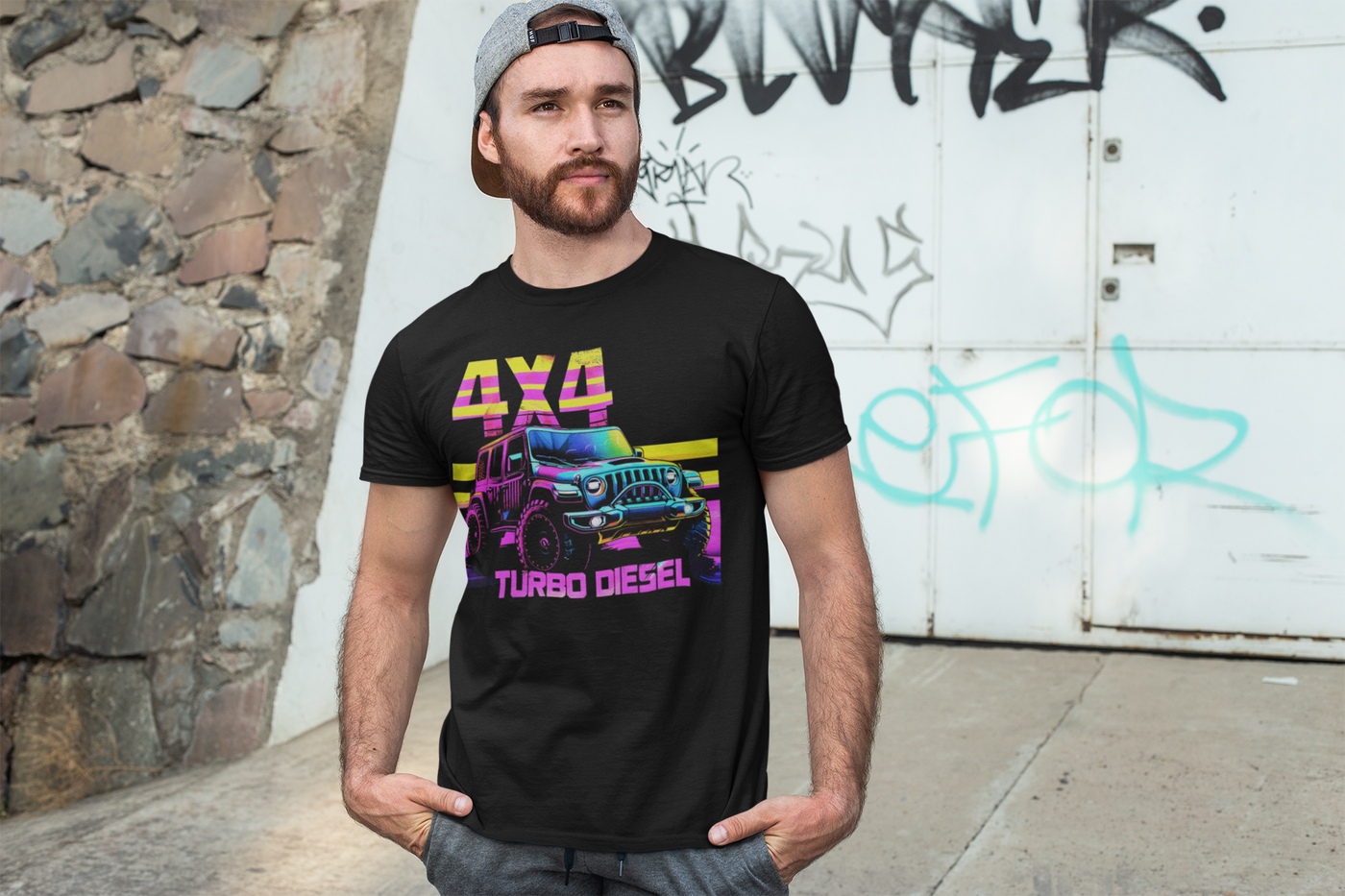 "Purple 4x4 Turbo Diesel Adventure T-Shirt – Power Meets Performance"