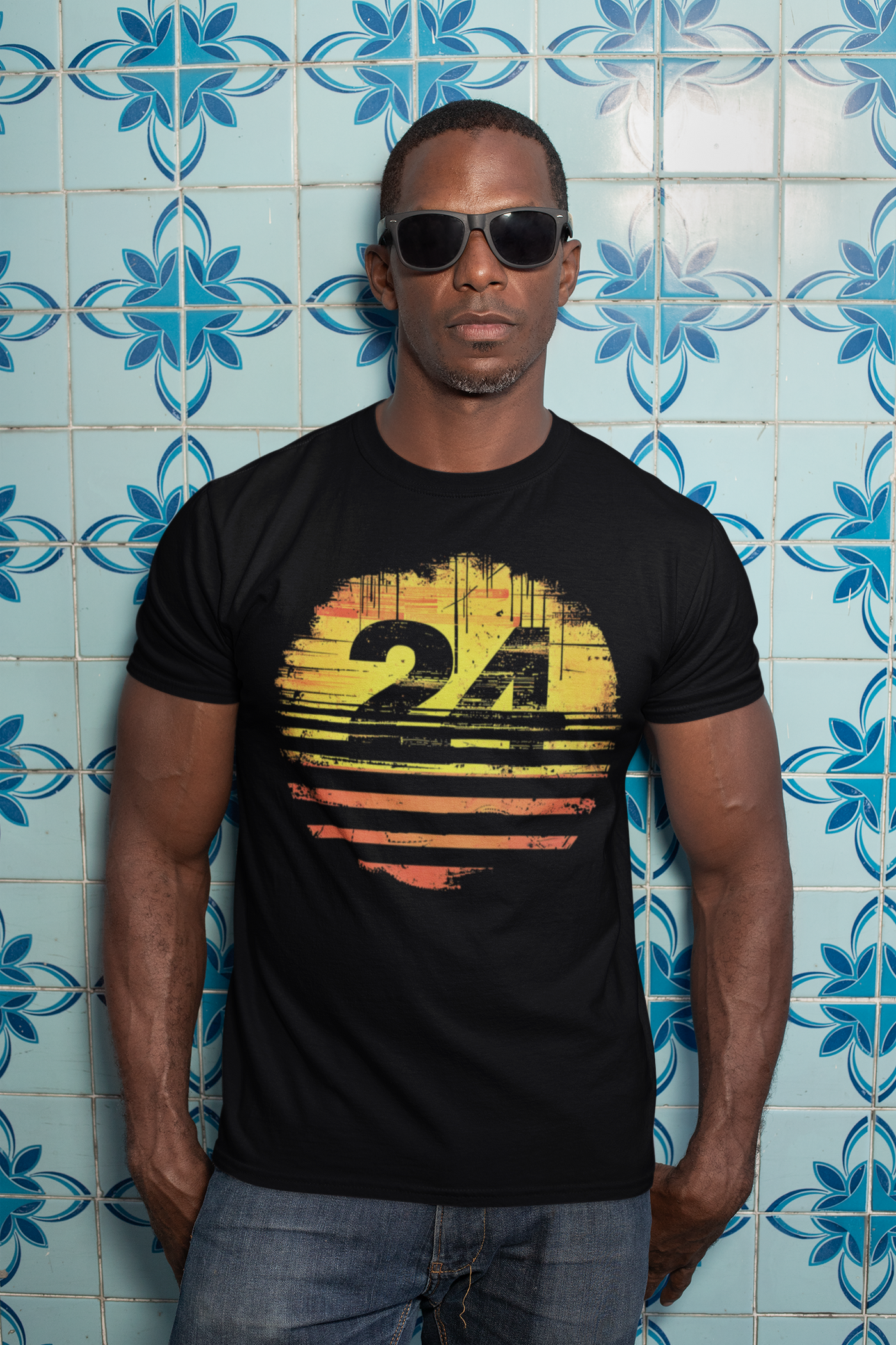 Number Twenty Four Sunset T-Shirt | Premium Sportswear Tribute for Fans and Athletes