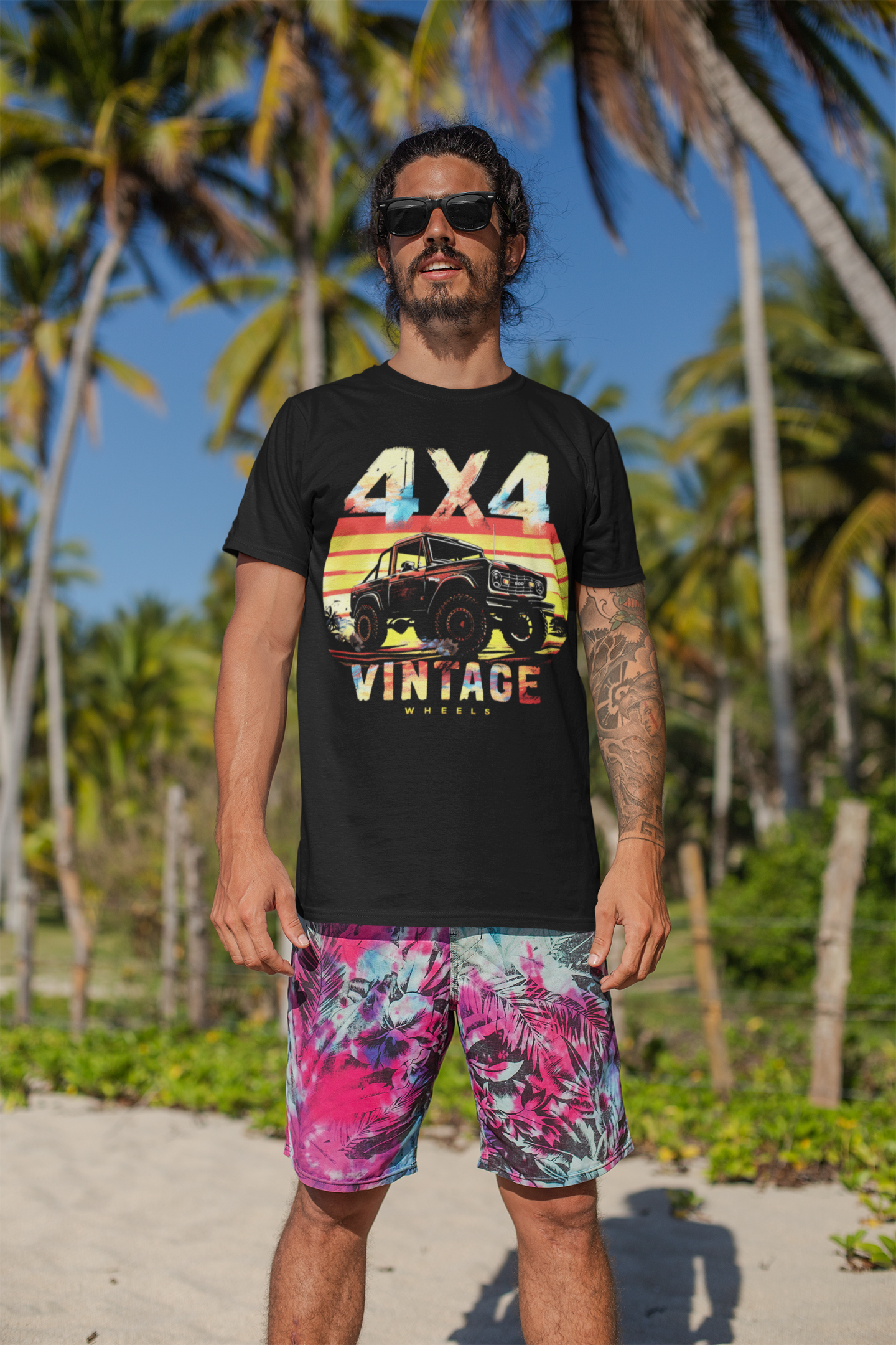 "4x4 Vintage Car Adventures T-Shirt – Classic Style Meets Off-Road Power"