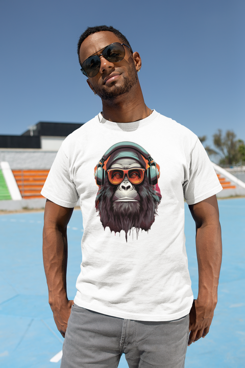 Apes design collection: Funky Gorilla in headphones
