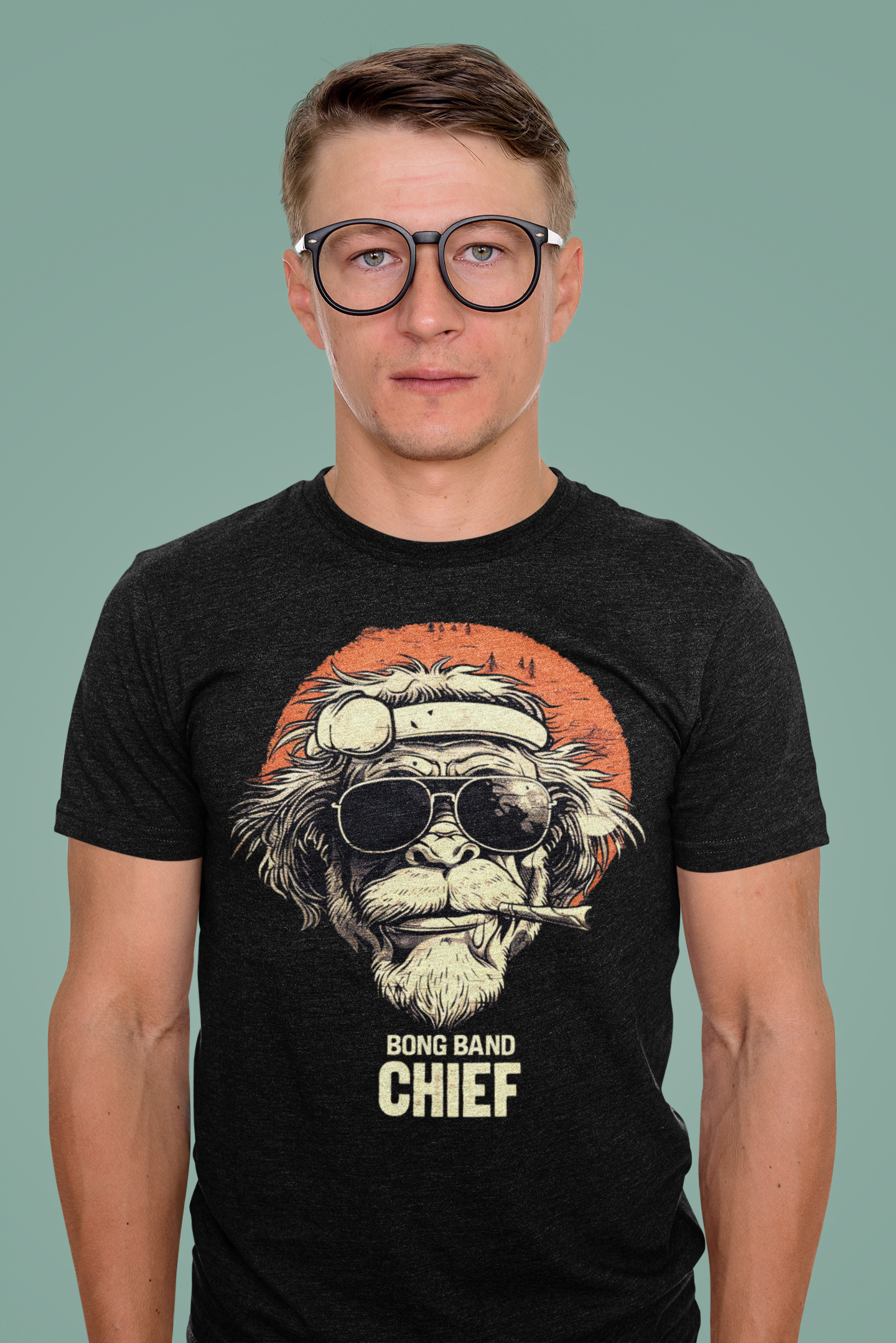 Bong Monkey Chief | 420 Adult T-Shirt | Unisex Cannabis Culture Tee