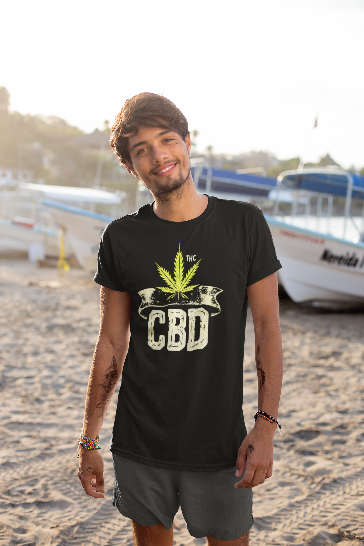 CBD Cannabis Leaf | 420 Adult T-Shirt | Unisex Hemp Lover's Tee