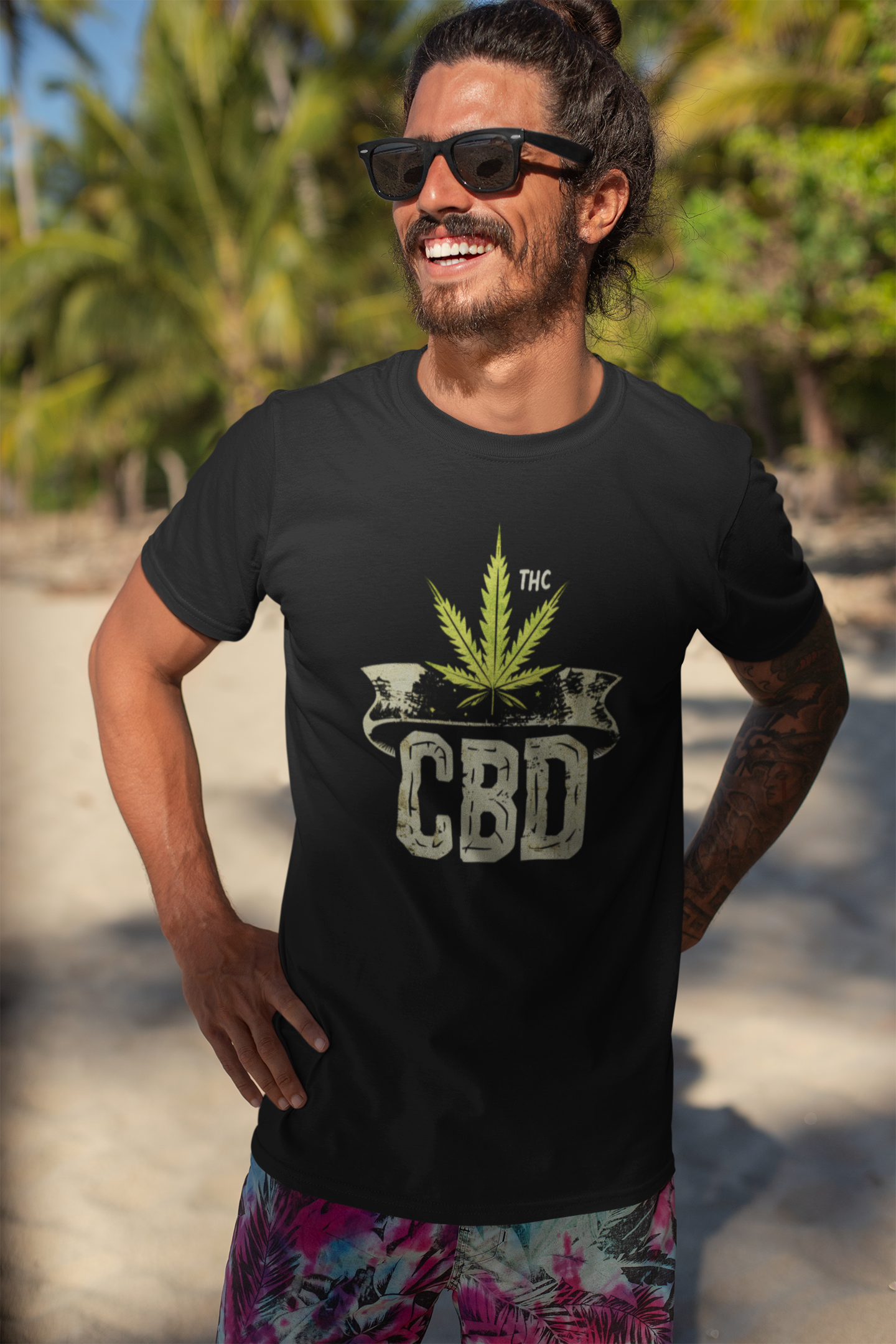 CBD Cannabis Leaf | 420 Adult T-Shirt | Unisex Hemp Lover's Tee