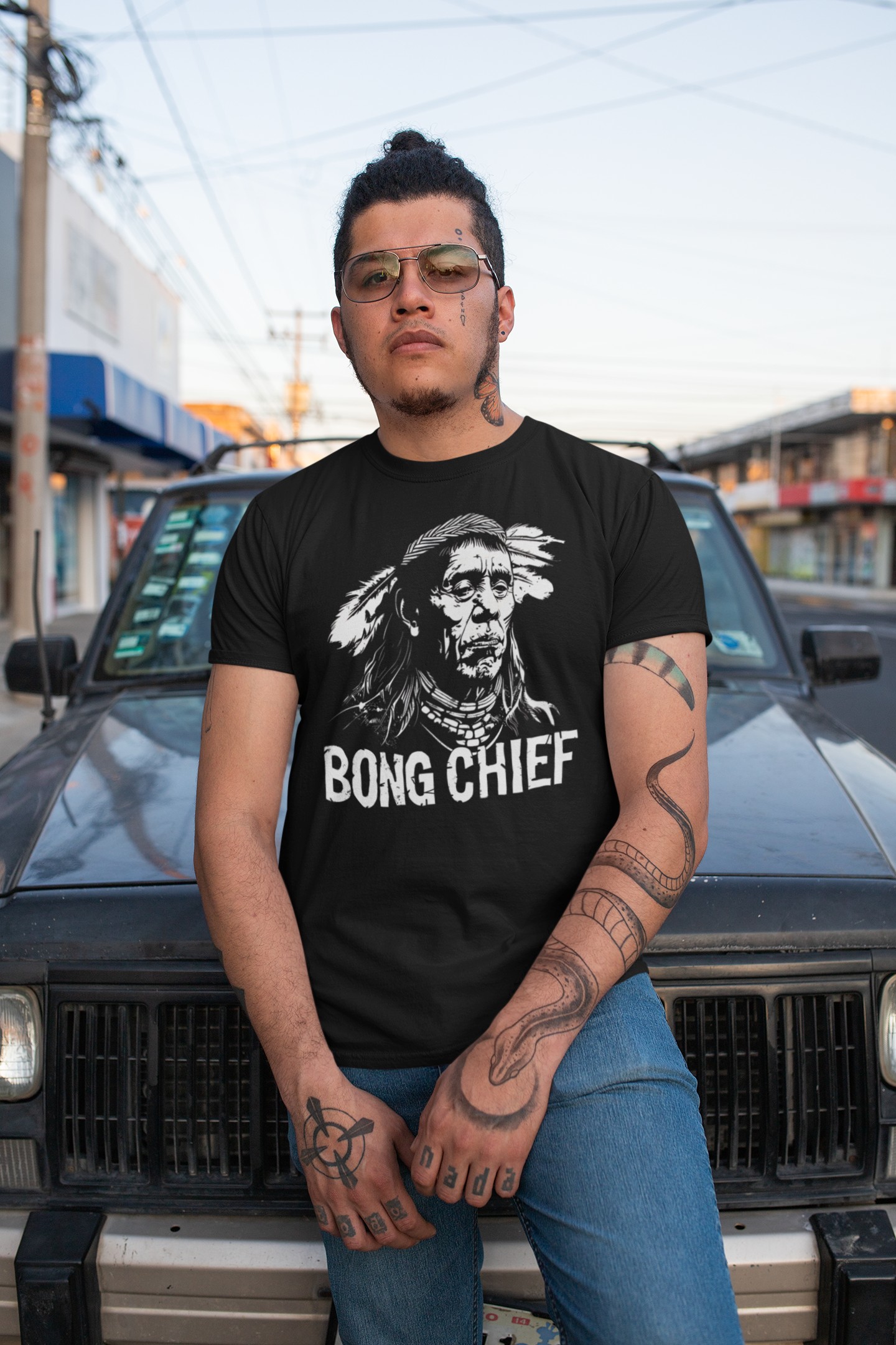 "Old Bong Chief" Adult T-Shirt Design