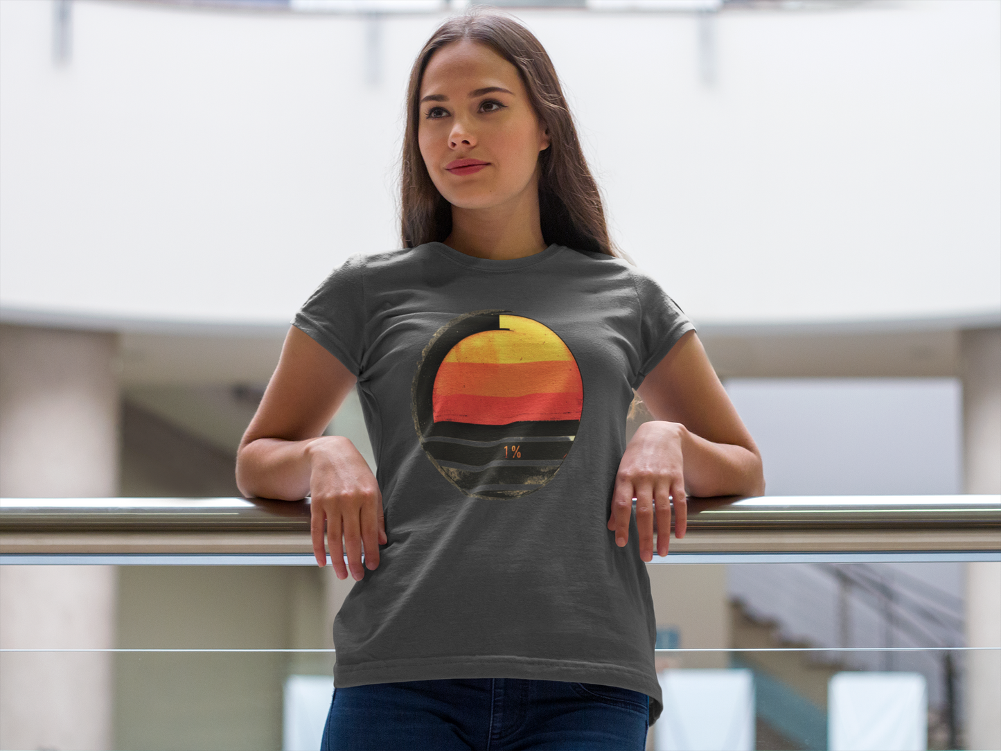 Numbers Collection 1% Abstract Sunset T-Shirt design