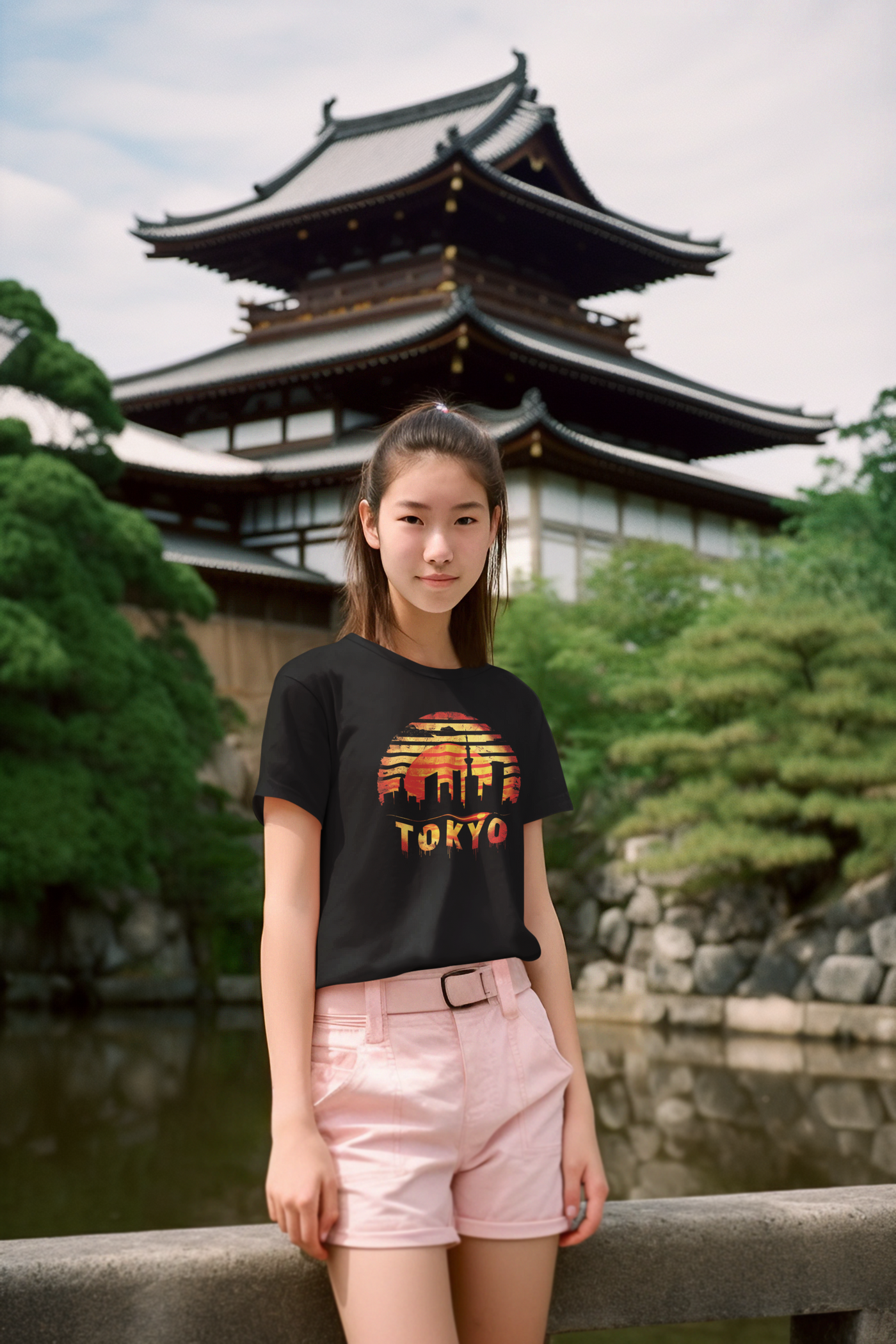 "Tokyo Sunset Graphic T-Shirt - Japanese-Inspired Unisex Tee"