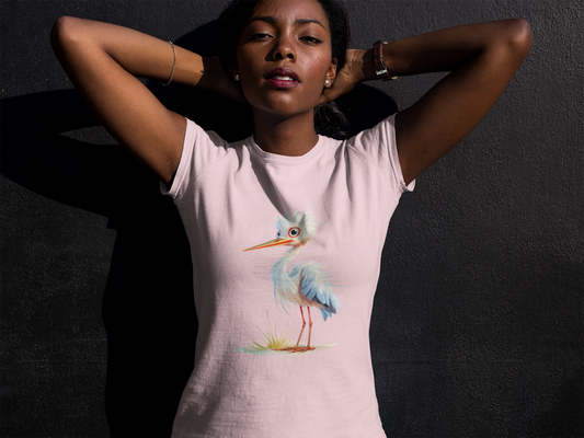 Funny Heron T-shirt design