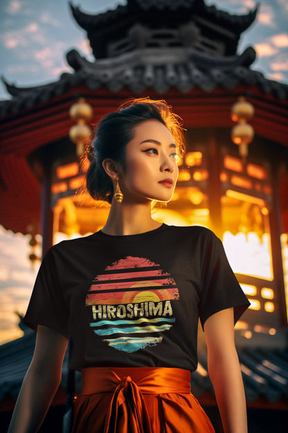 Hiroshima Sunset T-Shirt – Experience the Tranquility of Japan’s Historic City!